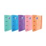 Pasta Oxford Europeanbinder Classic com 4 argolas, formato A4+, com folhas quadriculadas de 5x5mm e 4 furos - Fecho elástico - C