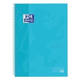 Caderno Oxford School Touch Europeanbook 1 A4+ 80 Folhas Quadriculadas 5x5mm - Capa Extra Dura - Azul