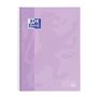 Caderno Oxford School Touch Europeanbook 1 A4+, 80 folhas microperfuradas, quadriculado 5x5mm - Capa extra dura - Malva pastel