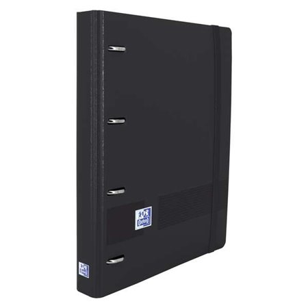 Pasta Oxford Europeanbinder Live & Go com 4 argolas, formato A4+, com folhas quadriculadas de 5x5mm e 4 furos - Capa de plástico