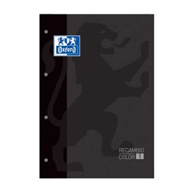 Caderno Oxford School Classic com cola, A4, 80 folhas quadriculadas 5x5 - Capa preta
