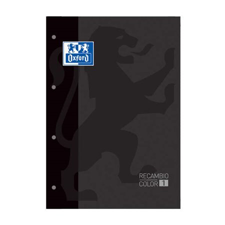 Caderno Oxford School Classic com cola, A4, 80 folhas quadriculadas 5x5 - Capa preta