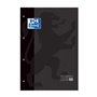 Caderno Oxford School Classic com cola, A4, 80 folhas quadriculadas 5x5 - Capa preta