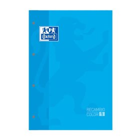 Caderno Oxford School Classic A4 com 80 folhas quadriculadas 5x5 - Capa com borda colorida - Capa turquesa