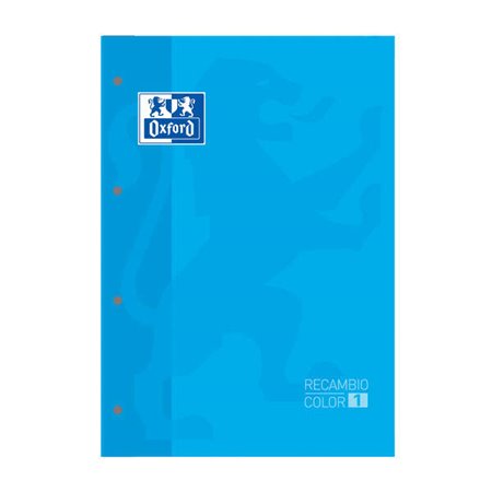 Caderno Oxford School Classic A4 com 80 folhas quadriculadas 5x5 - Capa com borda colorida - Capa turquesa