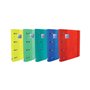 Pasta Oxford Europeanbinder Touch com 4 argolas, formato A4+, com folhas quadriculadas de 5x5mm e 4 furos - Capa com toque suave