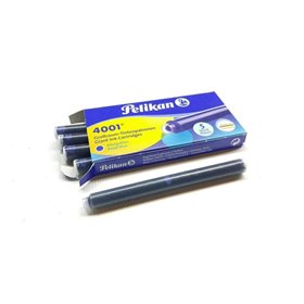 Pacote com 5 cartuchos longos Pelikan 4001 GTP/5 - Tinta de alta qualidade - Compatível com canetas-tinteiro - Azul Royal