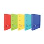 Pasta Oxford Europeanbinder Live & Go com 4 argolas, formato A4+, com folhas quadriculadas de 5x5mm e 4 furos - Capa de plástico