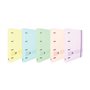 Pasta Oxford Europeanbinder Live & Go com 4 argolas, formato A4+, com folhas quadriculadas de 5x5mm e 4 furos - Capa de plástico