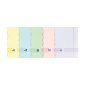 Pasta Oxford Live & Go A4 com capas plásticas opacas - Capa de plástico opaca - Encadernação em espiral, 40 capas plásticas - Co