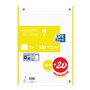 Papel para recarga Oxford School A4, 120 folhas, quadriculado 5x5mm - 4 furos - faixa amarela