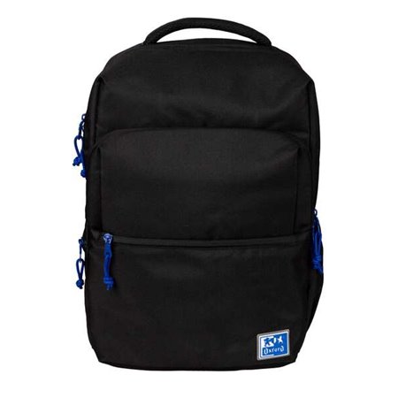 Mochila escolar Oxford B-Ready - Alças de ombro acolchoadas e ajustáveis - Tamanho 42x30x15cm - Preta