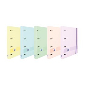 Caderno Oxford Ebind Oxfl&G A5+, Capa Pastel, Estampa de Bolinhas Pastel R5 - Papel de Alta Qualidade - Tamanho A5+ - Capa Resis