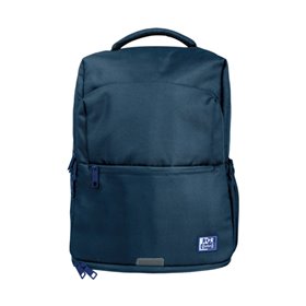 Mochila Oxford B-Out 30L - Tamanho 42x30x15cm - Bolso acolchoado - Alça superior - Capa de chuva - Poliéster reciclado RPET - Az