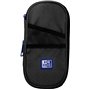 Estojo expansível Oxford B-Max - 1 compartimento grande - 2 bolsos externos - Feito de material reciclado - Preto