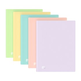 Pasta Oxford Urban A4 com 20 folhas soldadas - Capa de plástico translúcido - Cores pastel sortidas