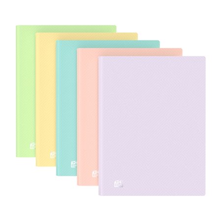 Pasta Oxford Urban A4 com 20 folhas soldadas - Capa de plástico translúcido - Cores pastel sortidas
