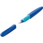 Caneta-tinteiro escolar recarregável Pelikan Twist - Pena de aço inoxidável de ponta média - Corpo azul (814737)