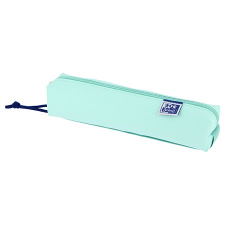 Estojo Oxford Live & Go Pequeno Quadrado - Material Acolchoado - Elástico para Fixar ao Caderno - Azul