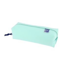 Estojo quadrado grande Oxford Live & Go - Material acolchoado - Elástico para prender ao caderno - Azul
