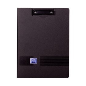 Pasta Oxford Live & Go com clipe de metal - Feita de poliestireno expandido - Bolso interno - Preta