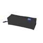 Estojo quadrado grande Oxford Kangoo Live and Go - Fecho elástico para cadernos - Preto