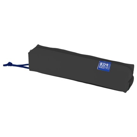 Estojo compacto quadrado Oxford Kangoo Live and Go - Fecho elástico para cadernos - 22x4x4cm - Preto