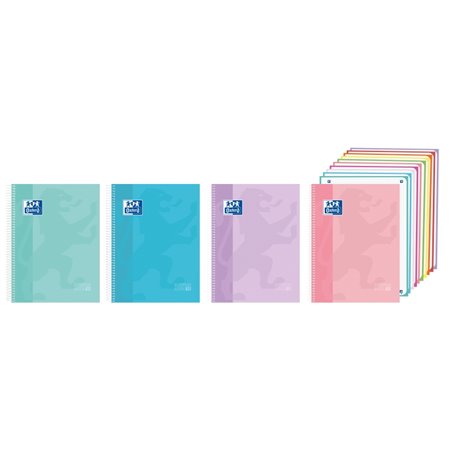 Caderno Espiral Oxford - Formato A4+ - 200 Folhas - Quadriculado 5x5mm - Capa Extra Dura - Tinta Resistente a Borrões - Digitali