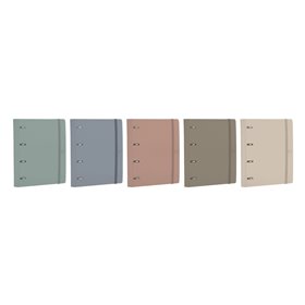 Pasta Oxford Europeanbinder Forest com argolas - Formato A4+ - Fecho elástico - Inclui folhas de reposição com quadriculado 5x5m