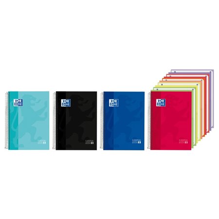 Caderno Espiral Oxford - Formato A4+ - 150 Folhas - Quadriculado 5x5mm - Capa Extra Dura - Tinta Resistente a Borrões - Digitali