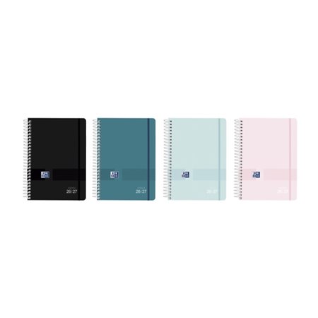 Agenda Escolar Oxford Live and Go com Espiral - Espanhol - Capa Plástica - Formato Octavo - Visão Semanal - Cores Sortidas