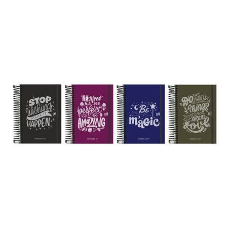 Agenda Escolar Oxford Be Inspired com Espiral - Espanhol - Capa Dura - Formato Octavo - Um Dia por Página - Cores Sortidas