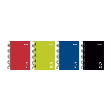 Agenda Escolar Enri com Espiral - Espanhol - Capa Extra Dura - Formato Octavo - Uma Página por Dia - Acabamento Brilhante - Core