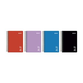 Agenda Escolar Enri com Espiral - Espanhol - Capa Plástica - Formato Octavo - Um Dia por Página - Cores Sortidas
