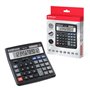 Calculadora de mesa Erichkrause DC-412 - Visor LCD de 12 dígitos - Memória dupla - Funções de cálculo avançadas - Preta