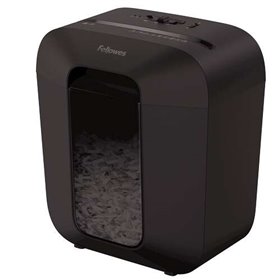 Triturador de Papel Portátil Fellowes LX25 com Corte de Partículas P-4 - Tritura até 6 Folhas - Cesto de 11,5L - Preto