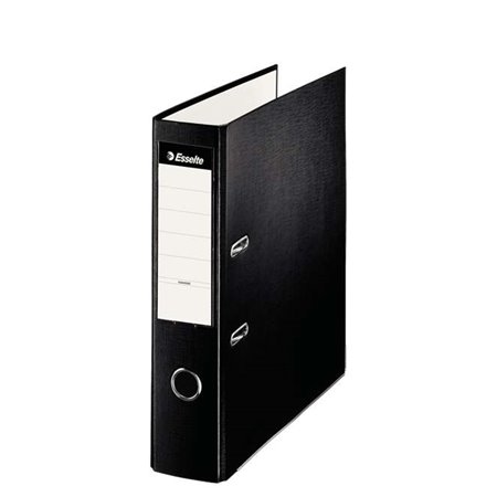 Pasta de Arquivos Esselte com Alavanca - Formato Fólio - Lombada de 75mm - Capacidade para 500 Folhas - Preta