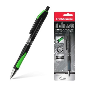 Caneta Esferográfica Automática Erichkrause Megapolis Concept - Corpo Redondo com Acabamento Acetinado - Área de Pegada Ergonômi