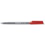 Caneta Esferográfica Staedtler Stick 430 com Tampa - Ponta de 0,35 mm - Tinta Permanente - Cor Vermelha