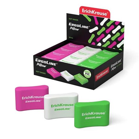 Almofada Ergonômica Erichkrause Ergoline - Feita de borracha termoplástica hipoalergênica - Livre de PVC - Cores: Rosa, Branco e