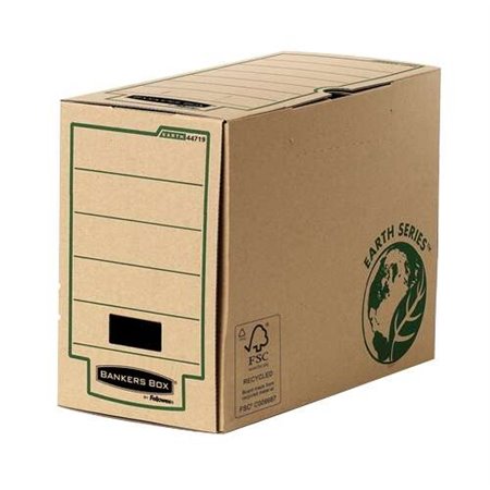 Caixa de Arquivo Permanente Fellowes Bankers Box Earth Folio 150mm - Montagem Manual - Papelão Reciclado com Certificação FSC - 