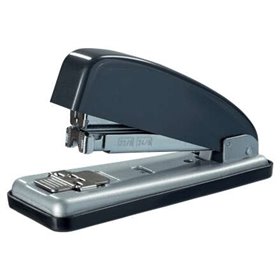 Grampeador de metal Petrus 226 - Capacidade para até 30 folhas - Fecha, abre e grampeia - Cinza/Prateado