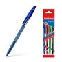 Conjunto de 4 canetas Erichkrause R-301 Original Stick 07 - Ponta de 0,7 mm - Tinta de secagem rápida - Corpo hexagonal com área