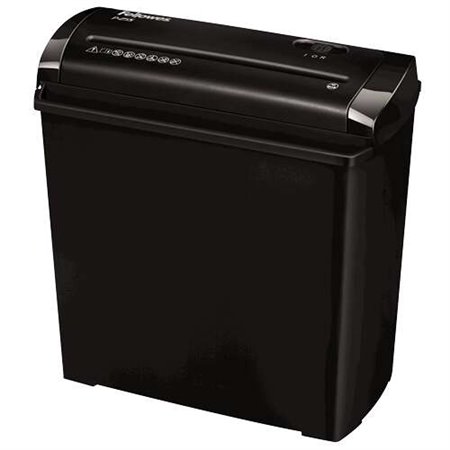 Triturador de Papel Manual Fellowes P-25S com Corte em Tiras - Tritura até 5 Folhas - Cesto de 11L - Preto
