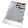 Pacote com 5 capas sanfonadas Leitz tamanho A4 padrão, em PVC liso, com múltiplos furos - capacidade para 200 folhas - transpare
