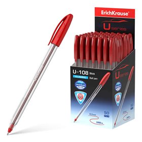 Caneta Esferográfica Erichkrause U-108 Classic - Ponta Esferográfica de 1,0 mm - Espessura da Linha de 0,3 mm - Tampa Ventilada 