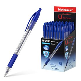 Caneta automática Erichkrause U-209 Classic Matic&Grip - Tecnologia Ultra Glide - Tinta azul