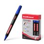 Marcador permanente Erichkrause P-300 - Ponta chanfrada - Resistente à água e aos raios UV - Azul