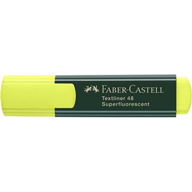 Caneta Marcadora Fluorescente Faber-Castell Textliner 48 - Ponta Chanfrada - Espessura da Linha entre 1,2 mm e 5 mm - Tinta à Ba