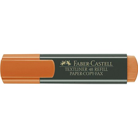 Marcador de texto fluorescente Faber-Castell Textliner 48 - Ponta chanfrada - Espessura da linha entre 1,2 mm e 5 mm - Tinta à b